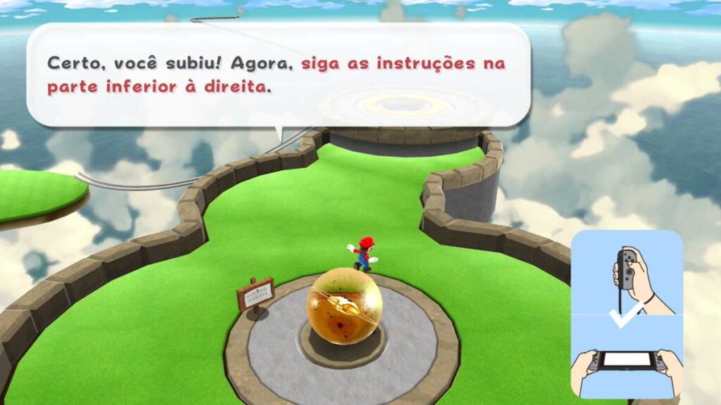Os sensores de movimentos dos Joy-Con do Nintendo Switch funcionam muito bem em Super Mario Galaxy