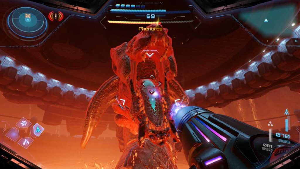 A experiência na Lagoa Lávica de Metroid Prime 4: Beyond é um dos melhores aspectos do jogo