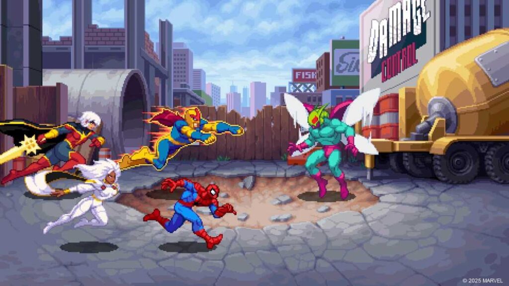 Belos gráficos em pixel art valorizam o legado dos personagens da Marvel no mais novo beat 'em up da Tribute Games e Dotemu